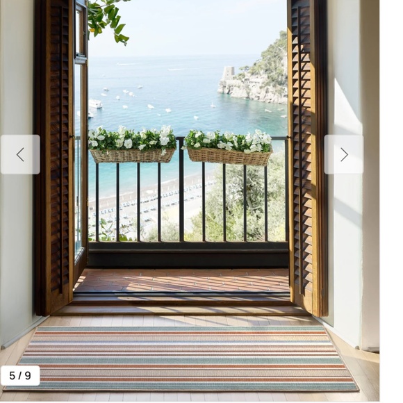 3x5' Tropez Stripe Red Multicolor Flatwoven Cover - Picture 2 of 11